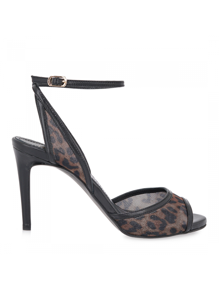 TSAKIRIS MALLAS Leopard Leather Women's Sandals