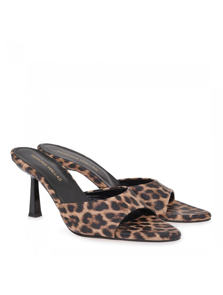 TSAKIRIS MALLAS Leopard Mules