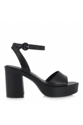 TSAKIRIS MALLAS Black Leather Sandals