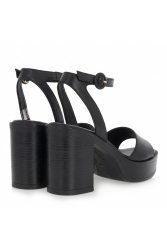TSAKIRIS MALLAS Black Leather Sandals