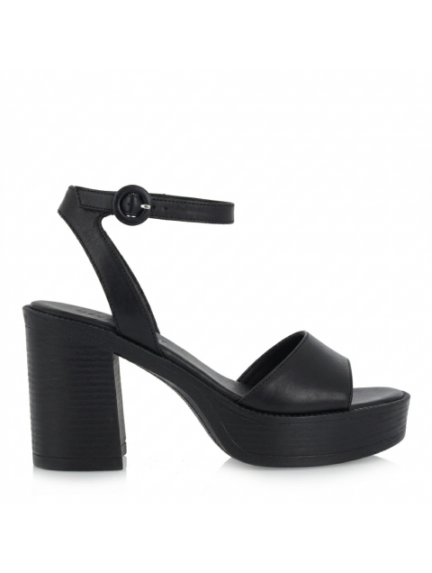 TSAKIRIS MALLAS Black Leather Sandals