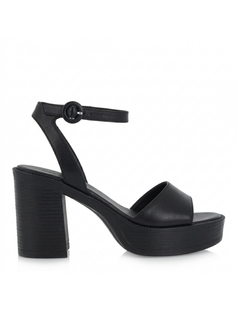 TSAKIRIS MALLAS Black Leather Sandals