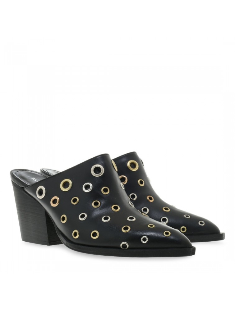 TSAKIRIS MALLAS Black Women's Mules With Studs