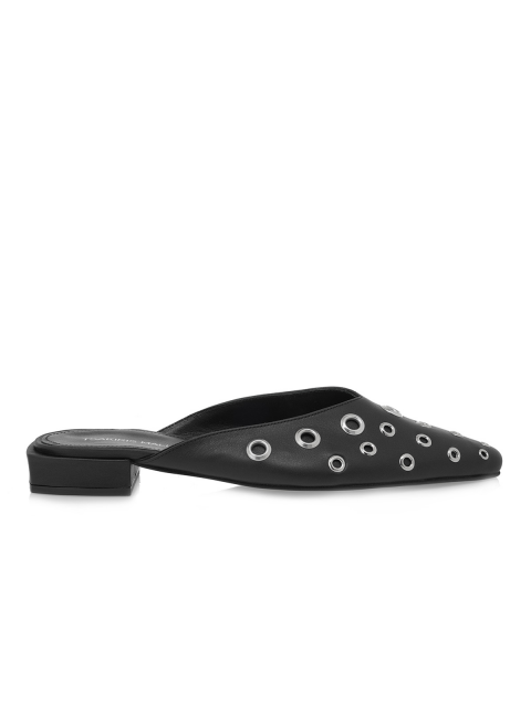TSAKIRIS MALLAS Black Women's Leather Mules