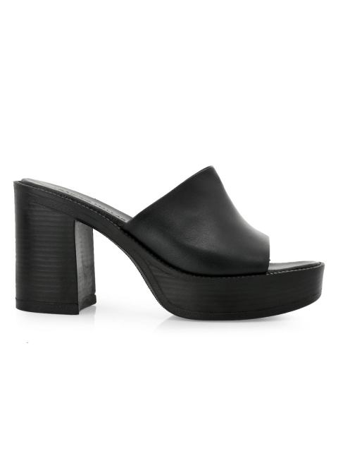 TSAKIRIS MALLAS Black Women's Leather Mules