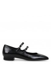 TSAKIRIS MALLAS Black Women's Mary Jane Ballerina Shoes