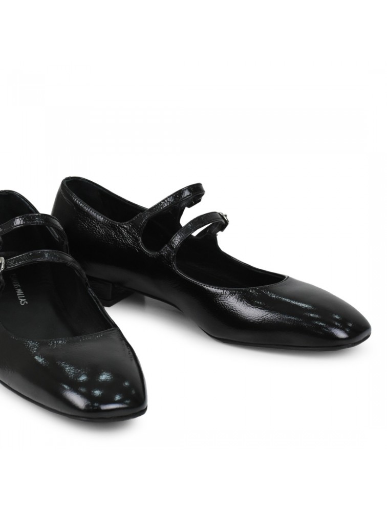 TSAKIRIS MALLAS Black Women's Mary Jane Ballerina Shoes