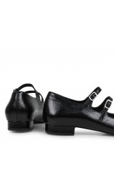 TSAKIRIS MALLAS Black Women's Mary Jane Ballerina Shoes