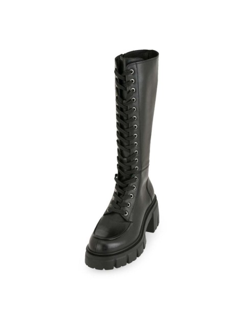 TSAKIRIS MALLAS Women's Black Lace Up Boots TSAKIRIS MALLAS Women's Black Lace Up Boots