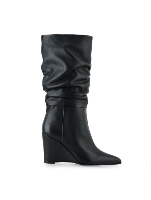 TSAKIRIS MALLAS Black leather women's boots TSAKIRIS MALLAS Black leather women's boots