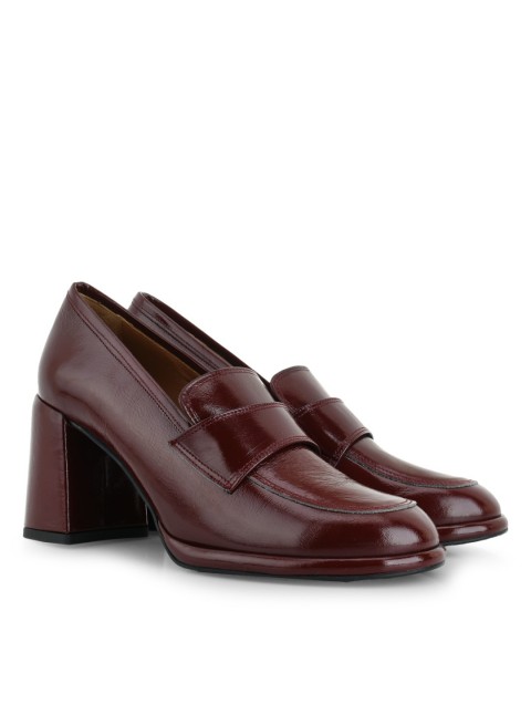TSAKIRIS MALLAS Μπορντώ δερμάτινα γυναικεία Loafers TSAKIRIS MALLAS Μπορντώ δερμάτινα γυναικεία Loafers