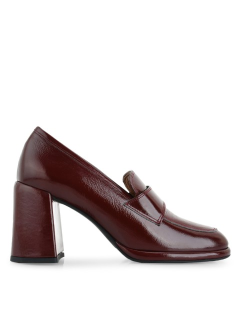 TSAKIRIS MALLAS Μπορντώ δερμάτινα γυναικεία Loafers TSAKIRIS MALLAS Μπορντώ δερμάτινα γυναικεία Loafers