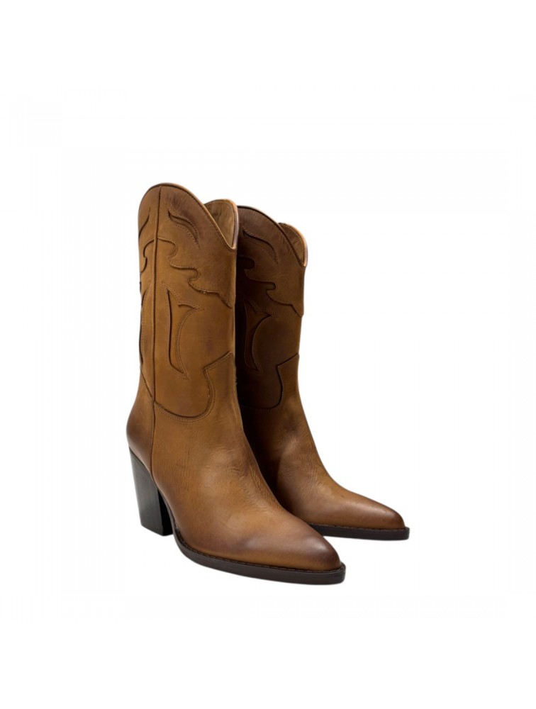 TSAKIRIS MALLAS Ταμπά Δερμάτινα Γυναικεία Μποτάκια