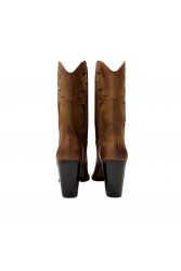 TSAKIRIS MALLAS Ταμπά Δερμάτινα Γυναικεία Μποτάκια