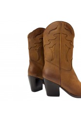 TSAKIRIS MALLAS Ταμπά Δερμάτινα Γυναικεία Μποτάκια