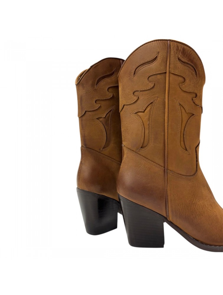 TSAKIRIS MALLAS Ταμπά Δερμάτινα Γυναικεία Μποτάκια