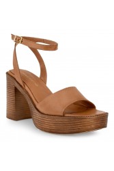 TSAKIRIS MALLAS Tan Leather Women's Sandals