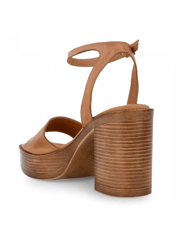 TSAKIRIS MALLAS Tan Leather Women's Sandals