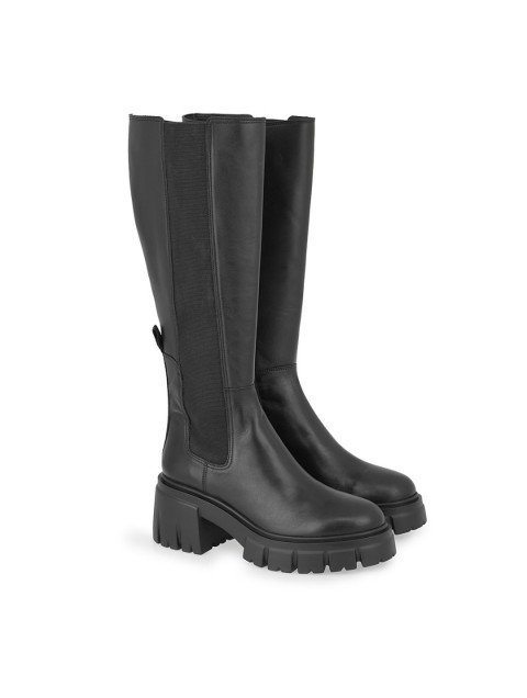 TSAKIRIS MALLAS Μαύρες Δερμάτινες Γυναικείες Μπότες