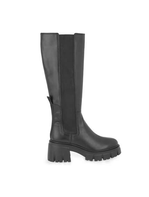 TSAKIRIS MALLAS Μαύρες Δερμάτινες Γυναικείες Μπότες