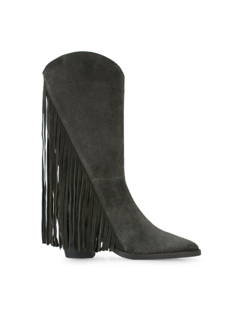 TSAKIRIS MALLAS Καφέ Καστόρι Γυναικείες Μπότες με Κρόσια