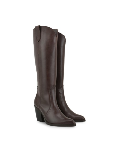TSAKIRIS MALLAS Brown Leather Women's Boots