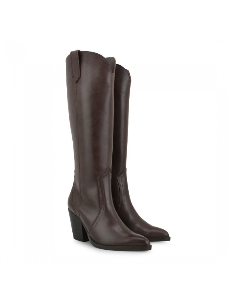 TSAKIRIS MALLAS Brown Leather Women's Boots