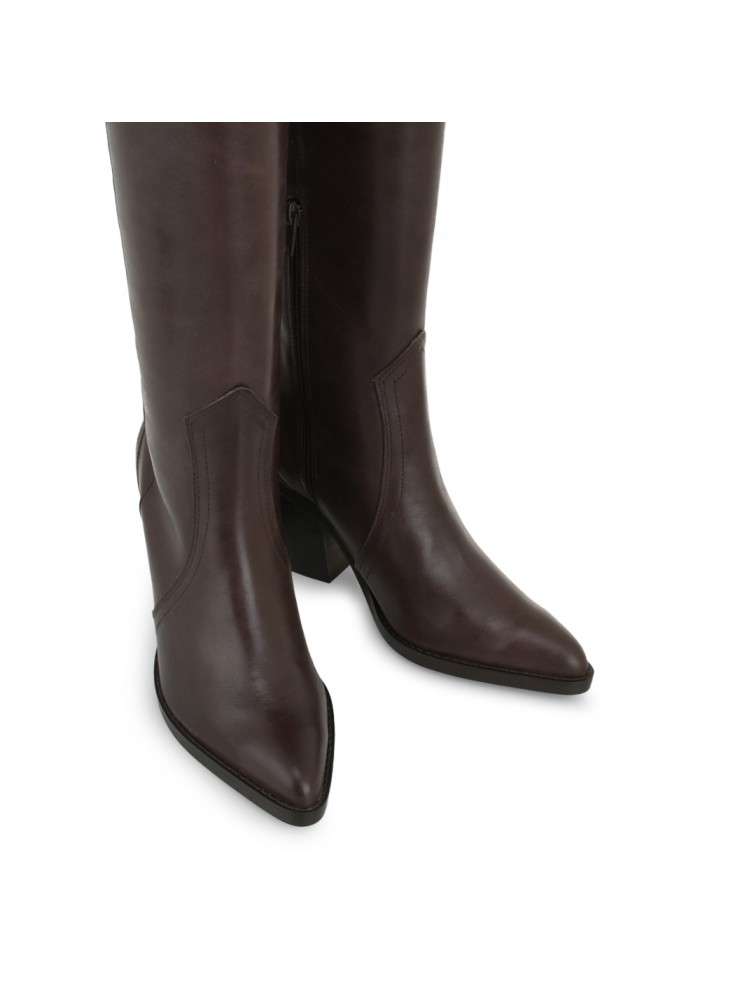 TSAKIRIS MALLAS Brown Leather Women's Boots