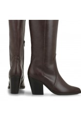 TSAKIRIS MALLAS Brown Leather Women's Boots
