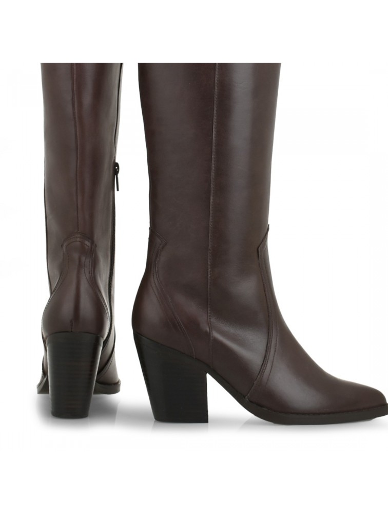 TSAKIRIS MALLAS Brown Leather Women's Boots