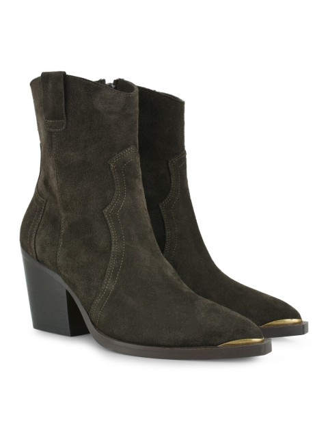 TSAKIRIS MALLAS Καφέ Καστόρι Γυναικεία Μποτάκια