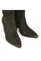 TSAKIRIS MALLAS Καφέ Καστόρι Γυναικεία Μποτάκια