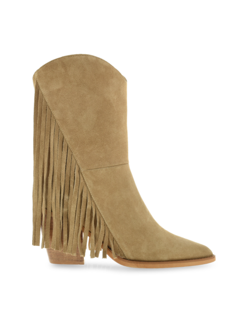 TSAKIRIS MALLAS Beige Women's Suede Summer Boots