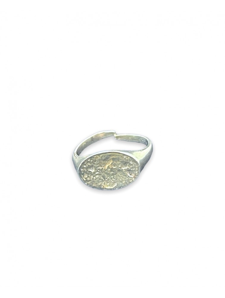 ZÉNAÏS Sahara Oval Ring Ασημένιο