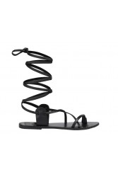 MANEBÌ Alex Rivière x Manebí - Leather women's sandals- Black