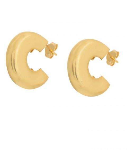 ZÉNAÏS Glow Curvy Hoops gold plated silver ZÉNAÏS Glow Curvy Hoops gold plated silver