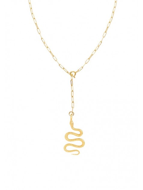 ZÉNAÏS Dangling Python gold necklace επιχρυσωμένο ασήμι ZÉNAÏS Dangling Python gold necklace επιχρυσωμένο ασήμι