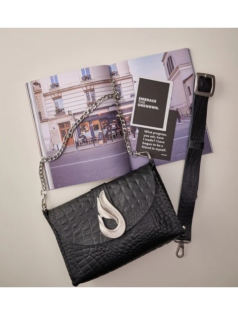 INDIVIDUAL "Teardrop" New Edition leather shoulder-clutch bag