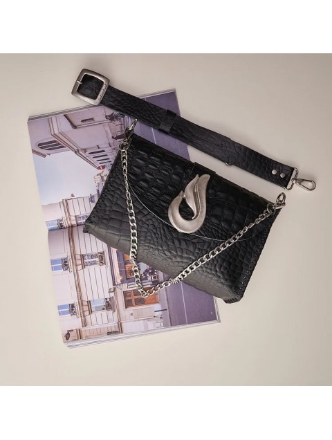 INDIVIDUAL "Teardrop" New Edition leather shoulder-clutch bag