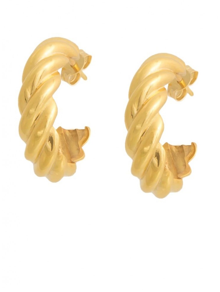 ZÉNAÏS Laura Hoops επιχρυσωμένο ασήμι