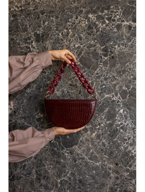 LA CHAINE Kallisti Burgundy Τσάντα