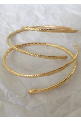 ZÉNAÏS Python Cuff επιχρυσωμένο ασήμι
