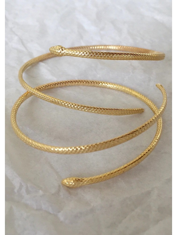 ZÉNAÏS Python Cuff επιχρυσωμένο ασήμι
