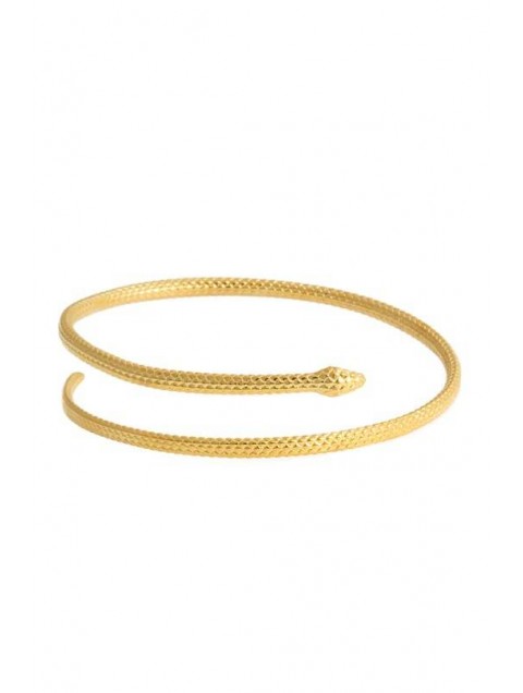ZÉNAÏS Python Cuff gold plated silver ZÉNAÏS Python Cuff gold plated silver