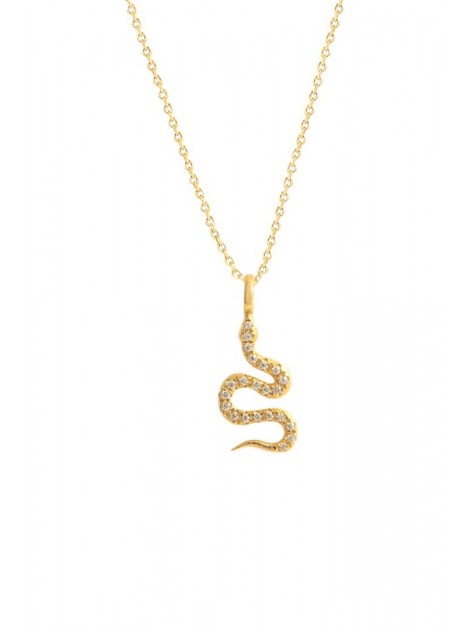 ZÉNAÏS Gem Python Small gold necklace επιχρυσωμένο ασήμι ZÉNAÏS Gem Python Small gold necklace επιχρυσωμένο ασήμι