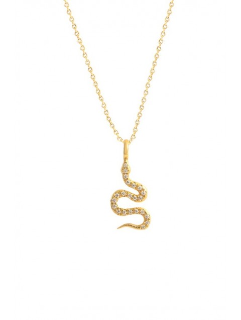 ZÉNAÏS Gem Python Small gold necklace gold plated silver ZÉNAÏS Gem Python Small gold necklace gold plated silver
