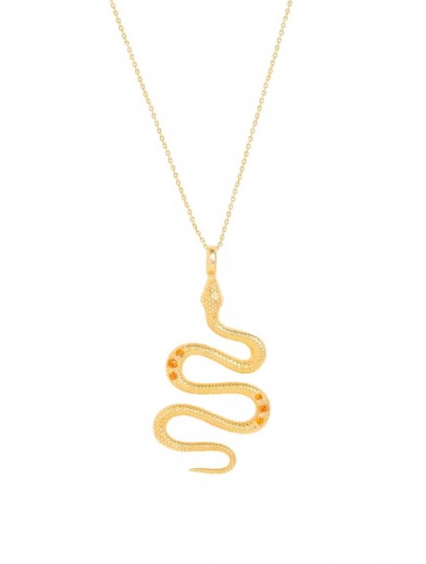 ZÉNAÏS LIMITED Rainbow Python gold necklace επιχρυσωμένο ασήμι ZÉNAÏS LIMITED Rainbow Python gold necklace επιχρυσωμένο ασήμι