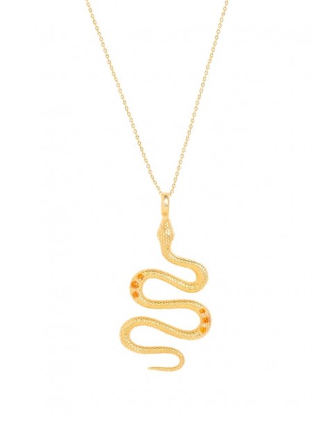 ZÉNAÏS LIMITED Rainbow Python gold necklace gold plated silver ZÉNAÏS LIMITED Rainbow Python gold necklace gold plated silver