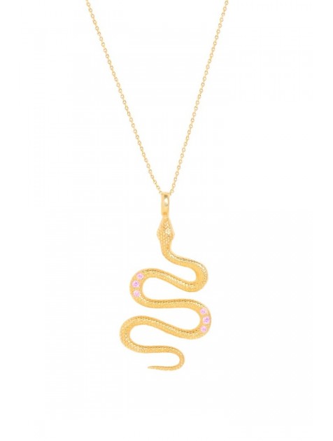 ZÉNAÏS LIMITED Rainbow Python gold necklace επιχρυσωμένο ασήμι ZÉNAÏS LIMITED Rainbow Python gold necklace επιχρυσωμένο ασήμι