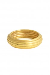 ZÉNAÏS Scallop ring επιχρυσωμένο ασήμι